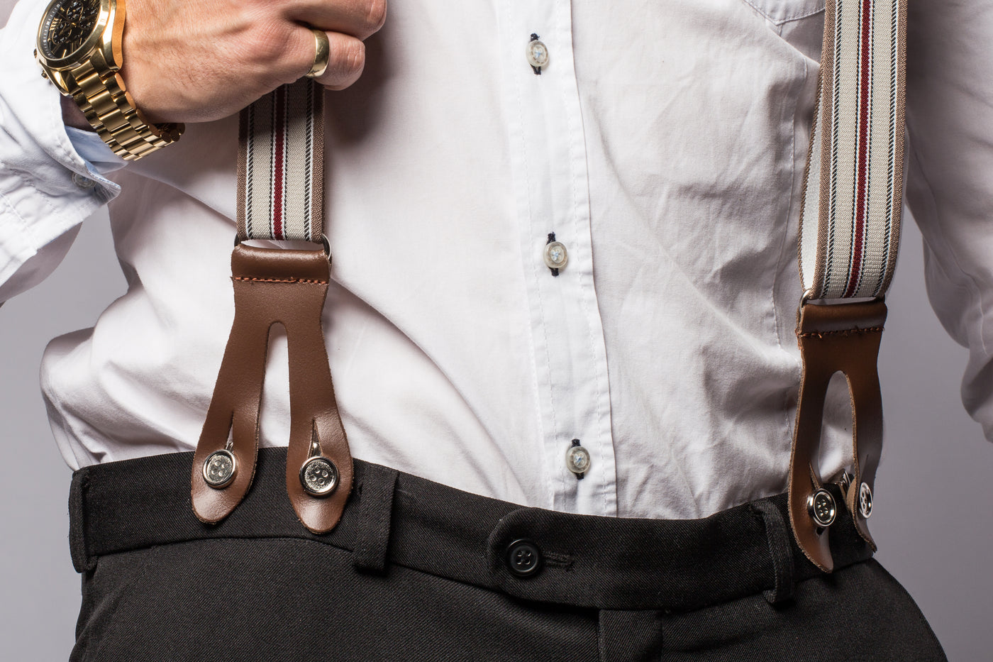 Vintage Hosenträger mit Clip Knöpfen anzugshose